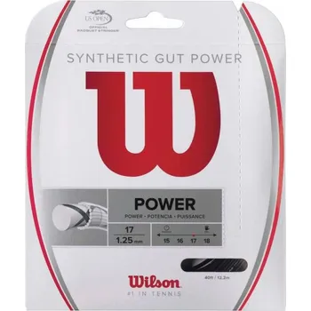 Struna na výplet tenisové rakety Tenisový výplet Wilson Synthetic Gut Power (12,2 m) Černý (1.30 mm)