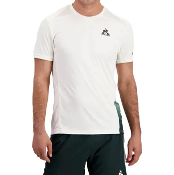 Pánské tričko Pánské tričko Le Coq Sportif Tennis Pro 24 N°3 - marshmallow Bílý (XXL)