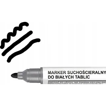 TOMA SMAZATELNÝ POPISOVAČ NA BÍLOU TABULI ČERNÝ KULATÝ