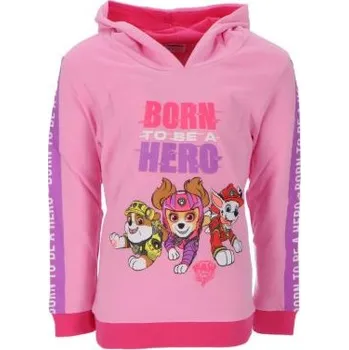 Dívčí mikina Cerda Dívčí mikina TLAPKOVÁ PATROLA born to be a hero přes hlavu s kapucou růžová Barva: Růžová, Velikost: 104/110