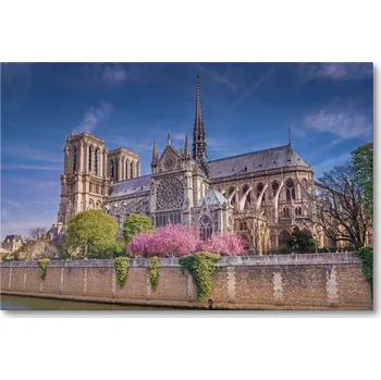 Obraz Obraz na plátně KATEDRÁLA NOTRE DAME PAŘÍŽ GOTIKA 30 x 20 cm