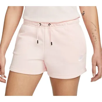 Dámské oblečení Dámské tenisové kraťasy Nike Sportswear Essential Short French Terry W - atmosphere/white Modrý, Růžový (XS)