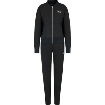 Dámská tepláková souprava EA7 Woman Jersey - black Černý (L)