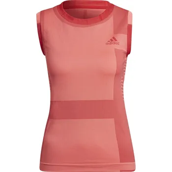 Dámský tenisový top Adidas Tennis Premium Primeknit Tank Top W - acid red Červený (S)