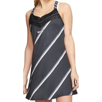 Dámské šaty Dámské tenisové šaty Nike Court Dress PS NT - black/white/black Černý (XS)