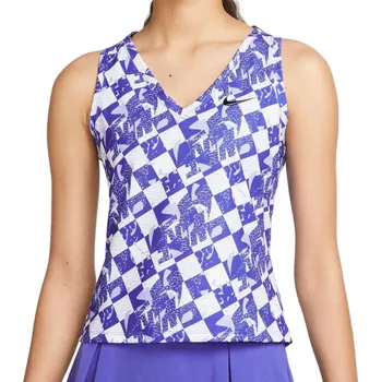 Dámský tenisový top Nike Court Dri-Fit Fall Victory Tank Modrý, Fialový (M)