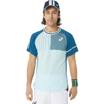 Pánské tričko Pánské tričko Asics Match Short Sleeve Top - aquamarine Tyrkysový (XXL)