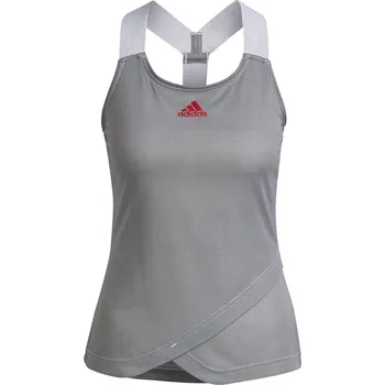 Dámský tenisový top Adidas Y-Tank Primeblue W - white/black Šedý (XS)