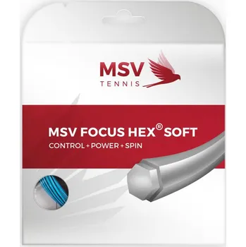 Struna na výplet tenisové rakety Tenisový výplet MSV Focus Hex Soft (12 m) - sky blue Modrý (1.15 mm)