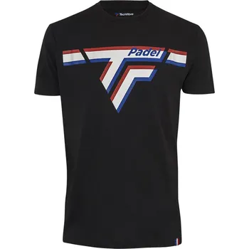 Pánské tričko Pánské tričko Tecnifibre Padel Tee - black Černý (S)