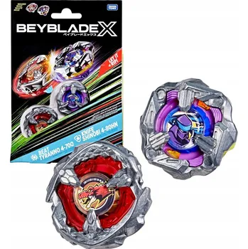 Figurka Beyblade X - Beat Tyranno 4-70Q a Knife Shinobi 4-80HN Hasbro (Dvojbalení)