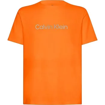 Pánské tričko Pánské tričko Calvin Klein PW SS - red orange Oranžový (S)