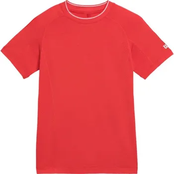 Pánské tričko Chlapecká trička Wilson Kids Team Seamless Crew - infrared Červený (XL)