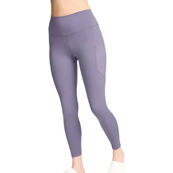 Legíny Nike Dri-Fit One 7/8 High-Rise - daybreak/black Fialový, Oranžový (S)