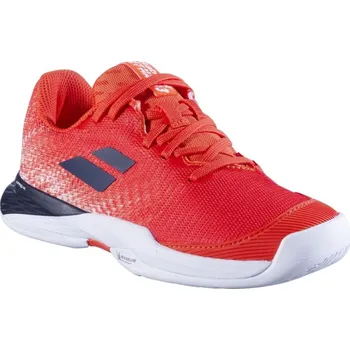 Pánská tenisová obuv Juniorská obuv Babolat Jet Mach 3 Junior All Court - strike red/white Červený (40)