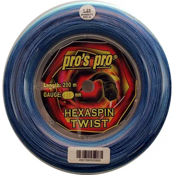 Struna na výplet tenisové rakety Tenisový výplet Pro's Pro Hexaspin Twist (200 m) Modrý (1.30 mm)