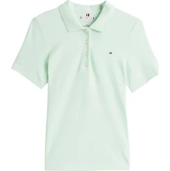 Dámské tričko Dámské polo tričko Tommy Hilfiger 1985 Slim Pique Short Sleeves Zelený (M)