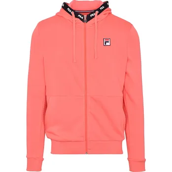 Pánská mikina Pánská tenisová mikina Fila Sweatjacket Benny M - hot coral Oranžový (S)