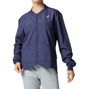 Dámská mikina Dámská tenisová mikina Asics Club W Woven - peacoat Modrý (S)