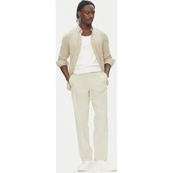 Pánské kalhoty Lindbergh Kalhoty z materiálu 30-008031 Béžová Relaxed Fit M