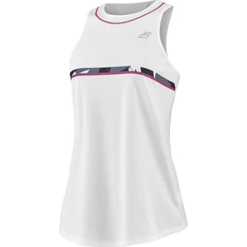 Dámské oblečení Dámský tenisový top Babolat Aero Cotton Tank Woman - white Bílý (S)
