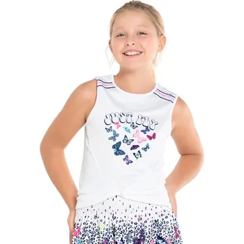 Dívčí tričko Dívčí trička Lucky in Love Novelty Print Just Fly Tank Vícebarevný (L)