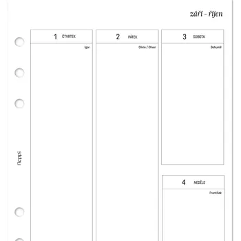 Diář Fleppi Náplň do diáře - Kalendář 2026, T2S vertikální čistý (206) Vyberte velikost náplně: Pocket