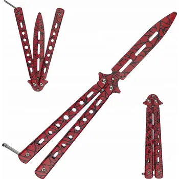 kapesní nůž NŮŽ MOTÝLKOVÝ TRÉNINKOVÝ TUPÝ MOTÝLEK PRO VÝUKU BALISONG M7