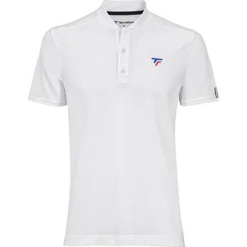 Pánské tričko Pánské tenisové polo tričko Tecnifibre Pique - white Bílý (S)