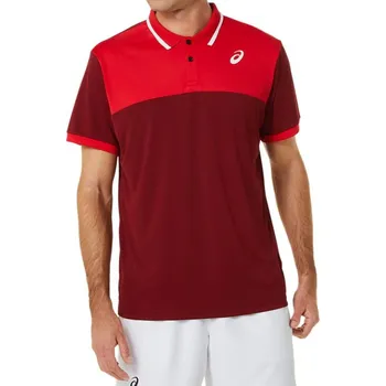 Pánské tričko Pánské tenisové polo tričko Asics Court - beet juice/classic red Červený (S)
