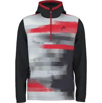Pánská mikina Pánská tenisová mikina Head Topspin Hoodie - black/print vision Vícebarevný (XXL)