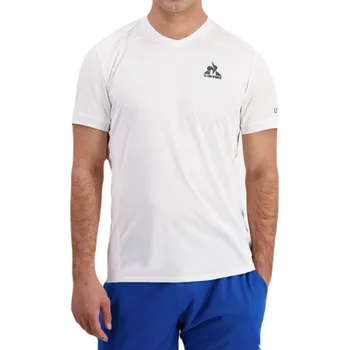 Pánské tričko Pánské tričko Le Coq Sportif Tennis Pro Short Sleeve 24 N°2 - new optical white Bílý (M)