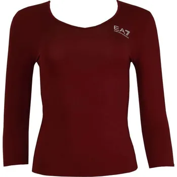 Dámské tričko Dámské tričko (dlouhý rukáv) EA7 Woman Jersey Červený (XS)
