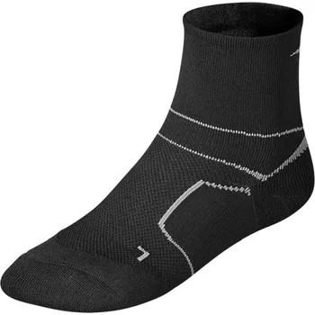 Pánské ponožky Ponožky Mizuno DryLite Endura Trail Socks 1P - black/grey Černý (38-40)