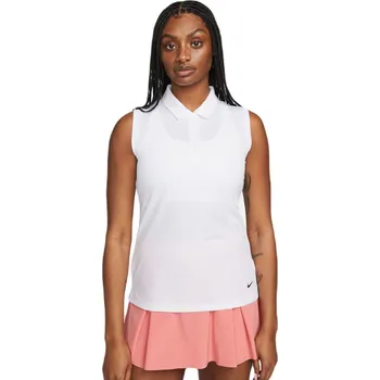 Dámské oblečení Dámské polo tričko Nike Dri-Fit Victory Sleeveless Bílý (XS)