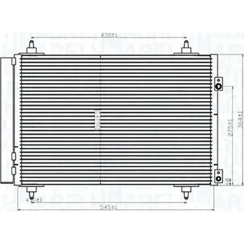 Výparník klimatizace Magneti Marelli 350203820000 Kondenzátor klimatizace (chladič klimatizace)