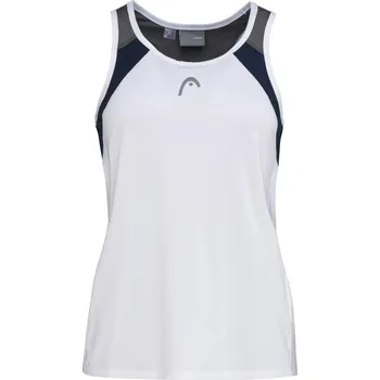 Dámský tenisový top Head Club 22 Tank Top W - white/dark blue Bílý (XS)
