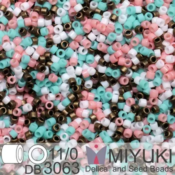 Korálek Korálky Miyuki Delica 11/0. Barva Ibiza Spring Mix DB3063. Balení 5g