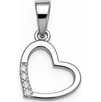 Přívěsek Stříbrný přívěsek Srdce se zirkony