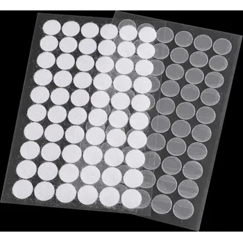 Zip Suchý zip samolepicí kolečka Ø15 mm transparentní Varianta: transparent, Balení: 1 karta