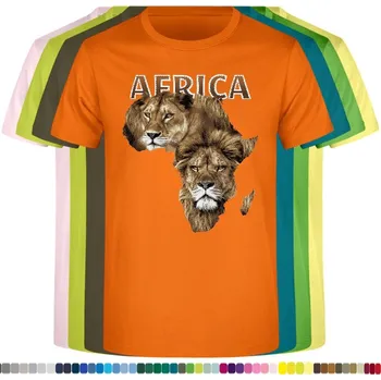 detske-levne-bavlnene-tricko-potisk-lvi-afrika Barva: Orange - oranžová, Dětská bavlněná trička JHK: M