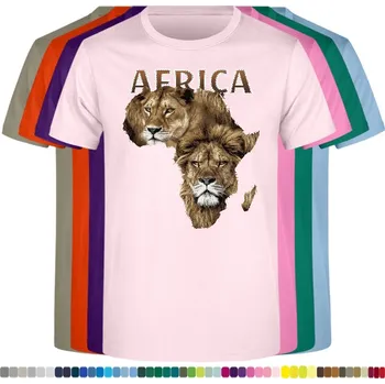 Dívčí tričko detske-levne-bavlnene-tricko-potisk-lvi-afrika Barva: Pink - růžová, Dětská bavlněná trička JHK: M