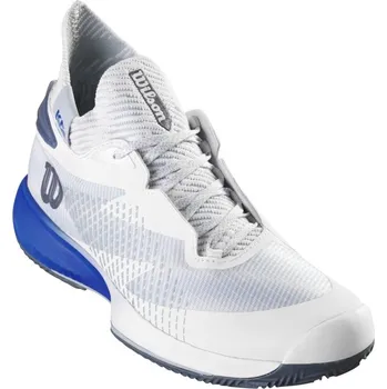 Pánská tenisová obuv Pánská obuv Wilson Kaos Rapide SFT Clay - white/sterling blue/china blue Bílý, Modrý (47 1/3)