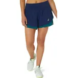 Dámské tenisové kraťasy Asics Nagino Tennis 3.5 In 2-N-1 Layer - blue expanse/rich teal Modrý (XS)