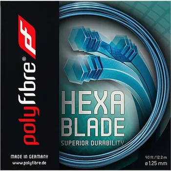 Struna na výplet tenisové rakety Tenisový výplet Polyfibre Hexablade (12,2 m) Modrý (1.25 mm)