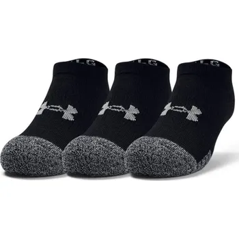 Pánské ponožky Ponožky Under Armour Jr Youth HeatGear No Show Socks 3P - black/steel Černý (26-29)