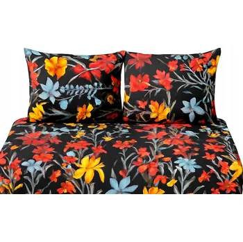 přikrývka Letní přikrývka prodyšná na léto 220x200 červené květy bavlněná louka