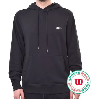 Pánská mikina Pánská tenisová mikina Wilson Triblend Hoodie - black Černý (L)