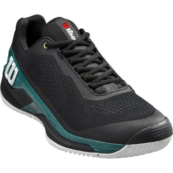 Pánská tenisová obuv Pánská obuv Wilson Rush Pro 4.0 Blade - black/black/deep teal Černý, Tyrkysový (47 1/3)