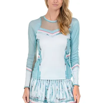 Dámské tričko Dámské tričko (dlouhý rukáv) Lucky in Love Can't Find Me Love Long Sleeve - eucalyptus Modrý (XL)